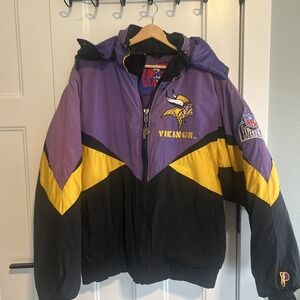 Minnesota Vikings RARE Pro Player Football Jacket Vintage 90s Large